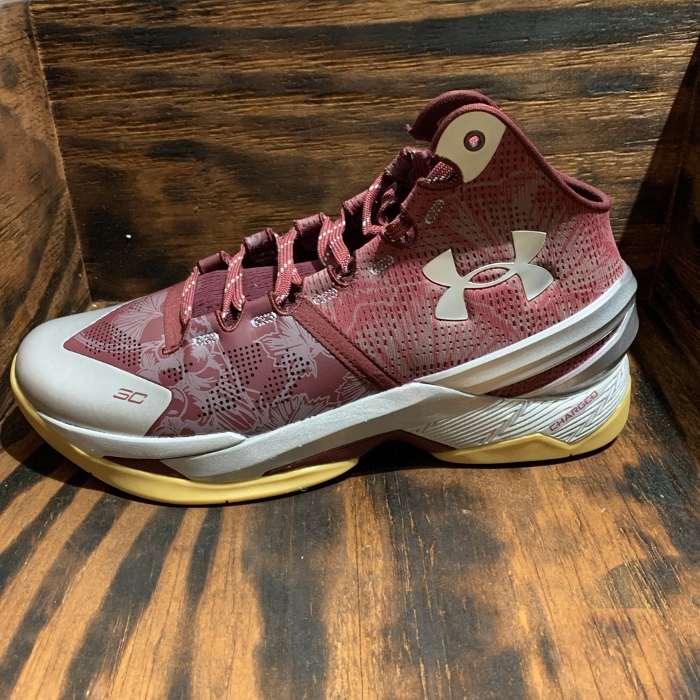 Under Armour Curry 2 Retro Mens Basketball Shoes Red 3026052-601 Sz‎ M10-W11.5